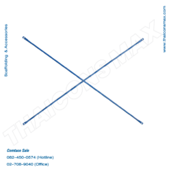 กากบาทนั่งร้านเหล็ก สีฝุ่น ขนาด 1829 x 1219 x 2198 มม. สำหรับงานก่อสร้าง